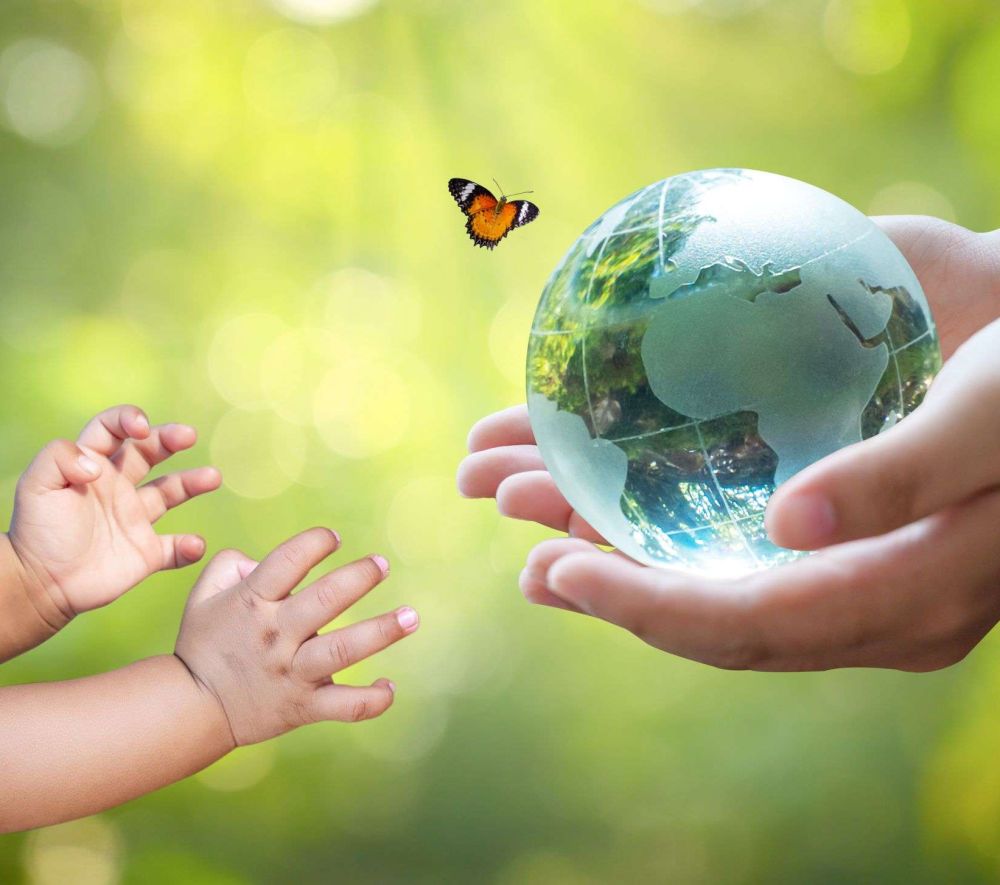 Adults,Are,Sending,The,World,To,Babies.,Concept,Day,Earth